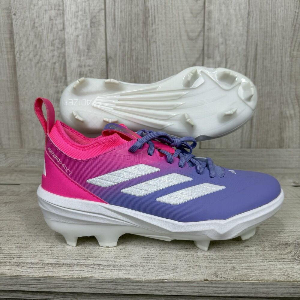 Adidas Adizero TPU Candy Baseball Cleats Mens Sz 8 Pink White Purple JR7828 New